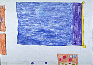 Cody's drawing of her room in Alabama